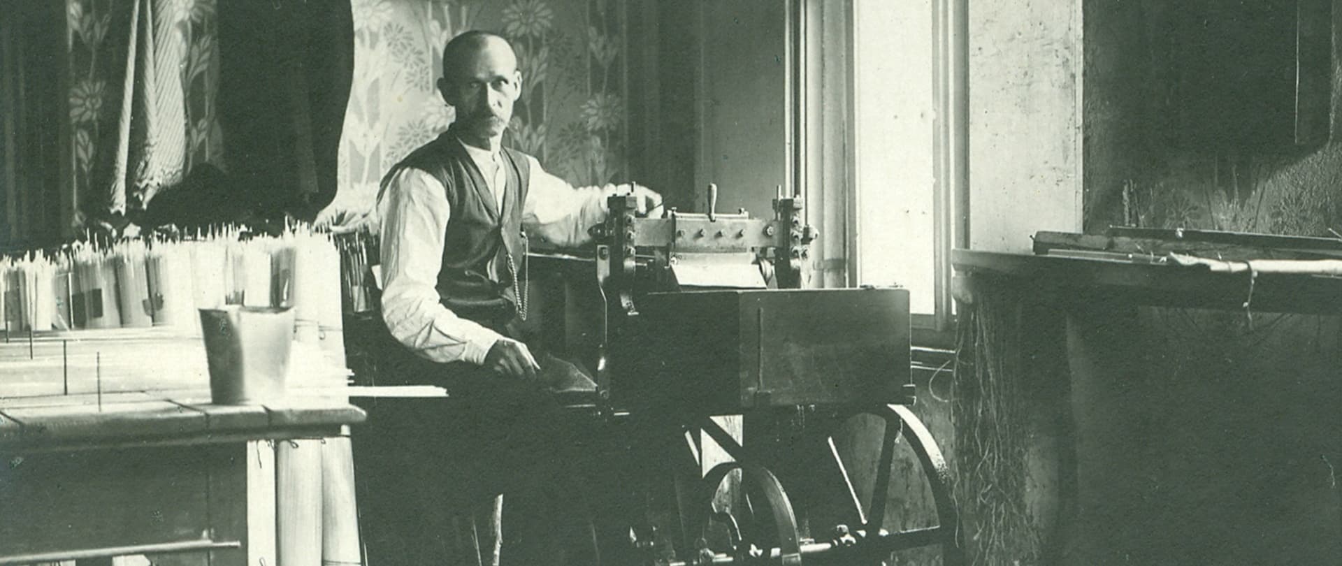 Historic Czech glass bead workshop artisan